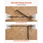 VEVOR Extra Tall Pet Gate για γάτες, 740-1050 mm Ρυθμιζόμενο πλάτος, 1420 mm High Dog Gate, με κιτ τοποθέτησης πίεσης και κιτ τοποθέτησης στον τοίχο, στενό διάκενο 33 mm, για σκάλες, πόρτες και σπίτι, μαύρο