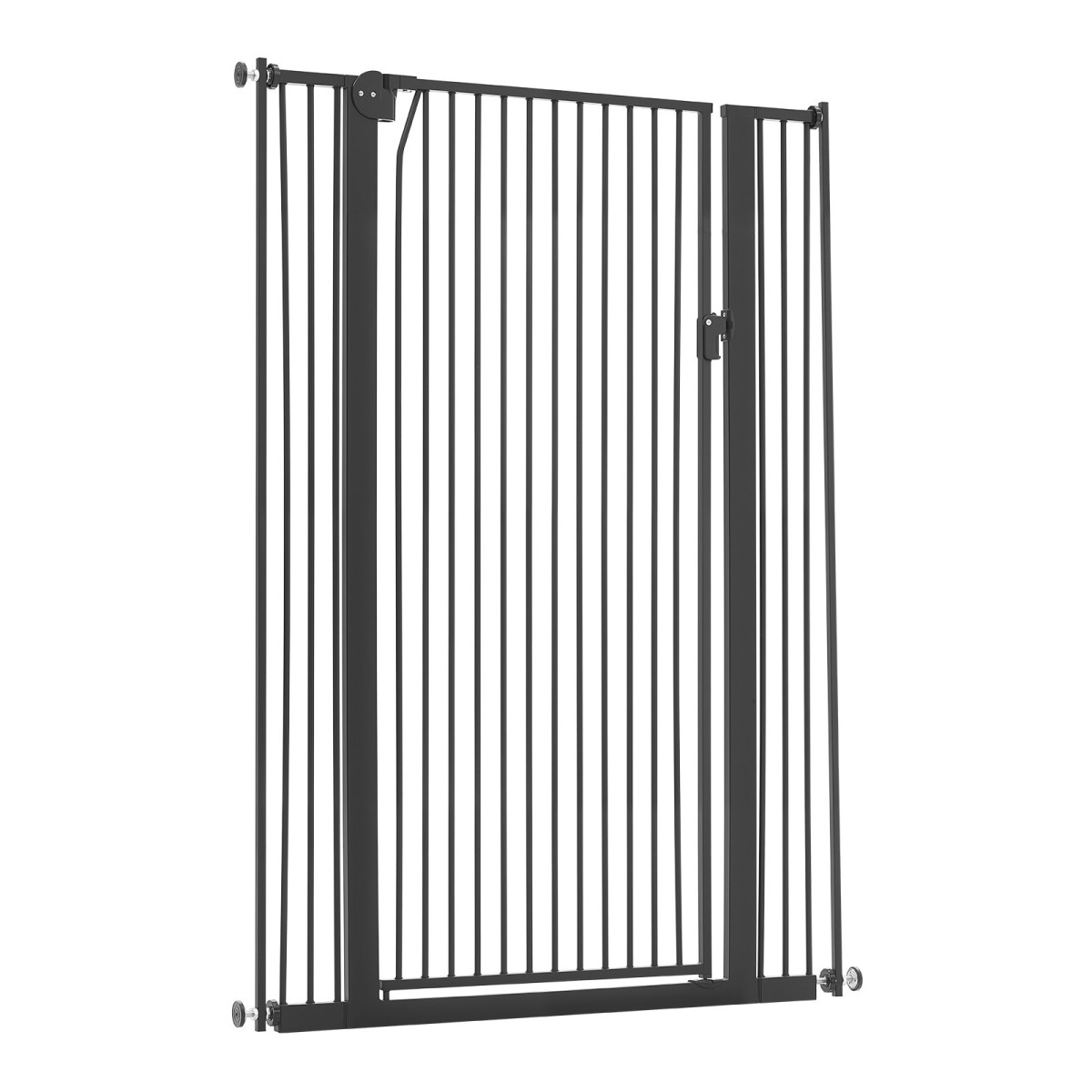VEVOR Extra Tall Pet Gate για γάτες, 740-1050 mm Ρυθμιζόμενο πλάτος, 1420 mm High Dog Gate, με κιτ τοποθέτησης πίεσης και κιτ τοποθέτησης στον τοίχο, στενό διάκενο 33 mm, για σκάλες, πόρτες και σπίτι, μαύρο