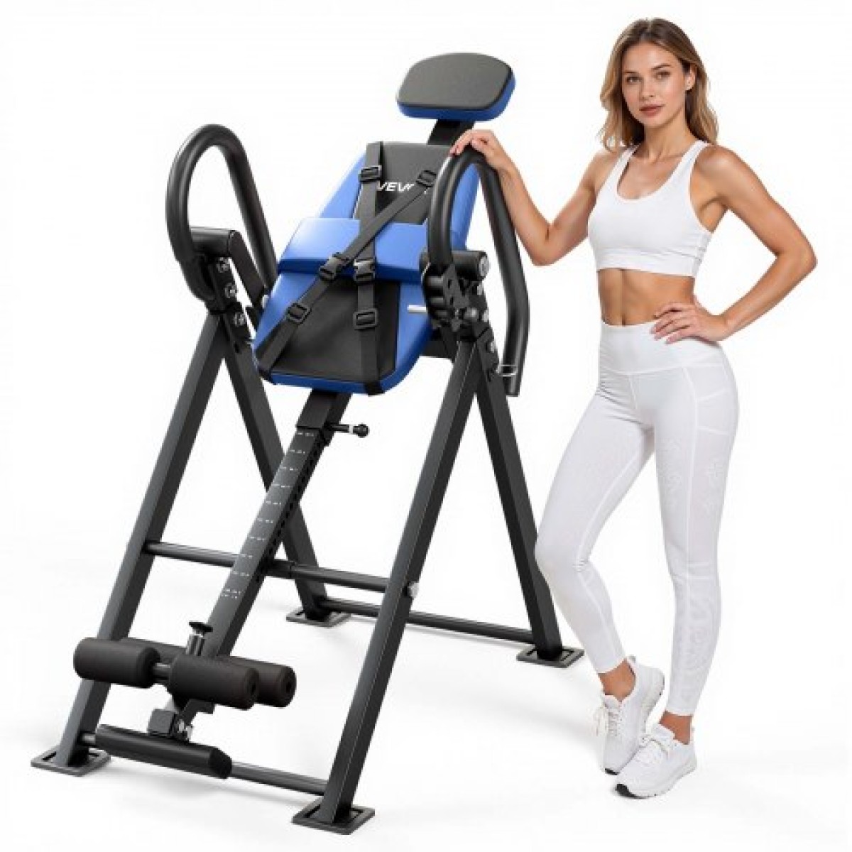 Τραπέζι αντιστροφής VEVOR, Χωρητικότητα 136 kg Φορείο αντιστροφέα βαρέως τύπου πλάτης, Αντεστραμμένο τραπέζι με κλείδωμα διπλού κυλίνδρου, τραπέζια αποσυμπίεσης για ώμους, λαιμός, πλάτη, Ρύθμιση καρφίτσας υποβραχιόνιου 3 επιπέδων