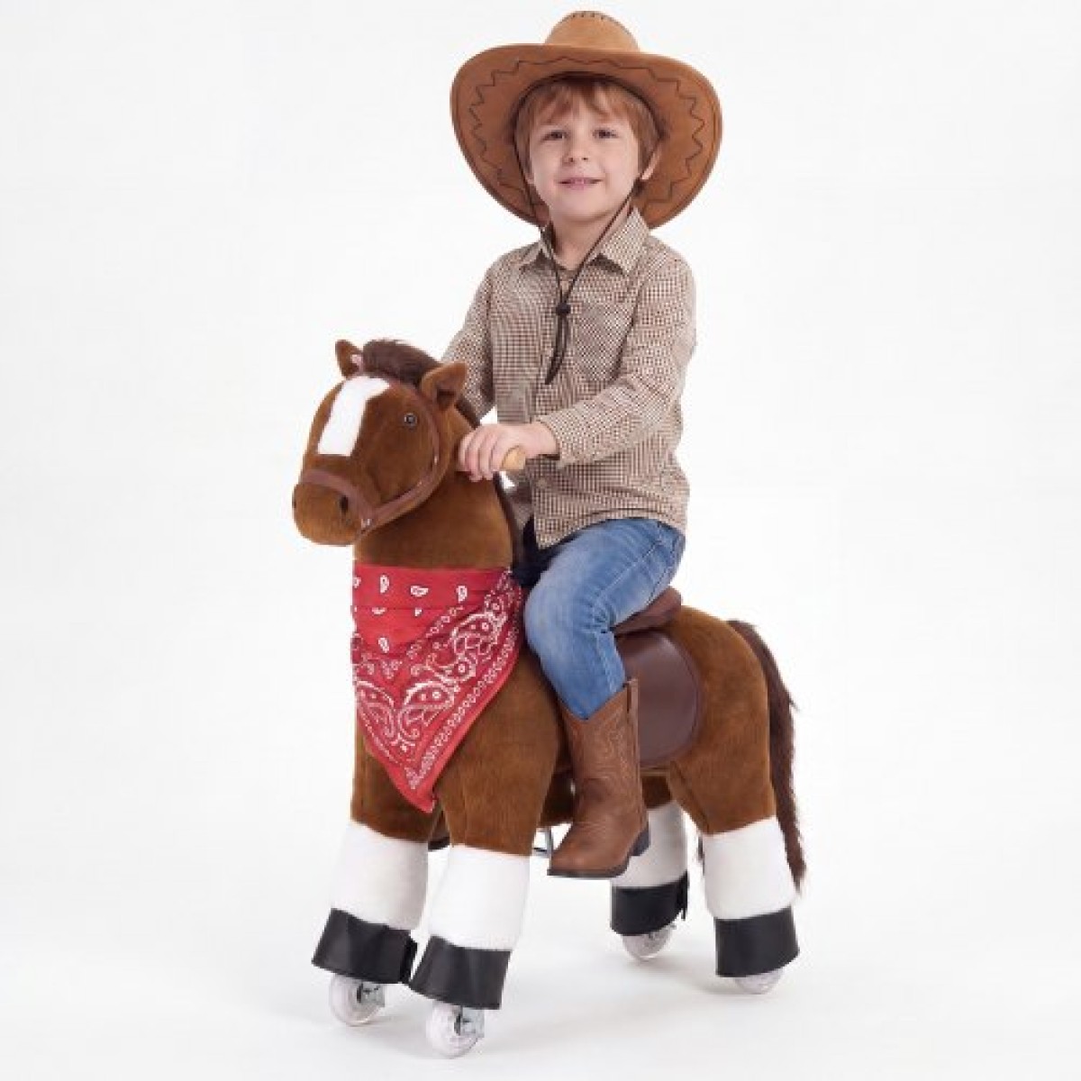 VEVOR Ride On Horse, Παιχνίδια με πόνυ ιππασίας για παιδιά, δεν απαιτείται μπαταρία, λείες ρόδες με δαχτυλίδι ακινητοποίησης κατά της κύλισης, αναβαθμισμένο ανασηκωμένο κάθισμα, λαβές, πεντάλ, μέγιστη χωρητικότητα 50 kg για ηλικίες 3-8