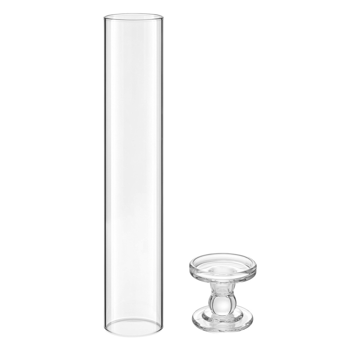 Κηροπήγια VEVOR Hurricane Σετ Κηροπήγια 24, 320 mm Tall Clear Glass Taper, Υψηλό βοριοπυριτικό γυαλί, 2,36 in κύλινδρος για γάμο, κεντρικό τραπέζι, πάρτι, διακόσμηση σπιτιού, προστασία από τον αέρα