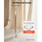 Κηροπήγια VEVOR Hurricane Σετ Κηροπήγια 24, 320 mm Tall Clear Glass Taper, Υψηλό βοριοπυριτικό γυαλί, 2,36 in κύλινδρος για γάμο, κεντρικό τραπέζι, πάρτι, διακόσμηση σπιτιού, προστασία από τον αέρα
