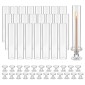 Κηροπήγια VEVOR Hurricane Σετ Κηροπήγια 24, 320 mm Tall Clear Glass Taper, Υψηλό βοριοπυριτικό γυαλί, 2,36 in κύλινδρος για γάμο, κεντρικό τραπέζι, πάρτι, διακόσμηση σπιτιού, προστασία από τον αέρα