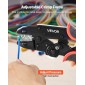 Εργαλείο πτύχωσης VEVOR, 0,25-6 mm² Εργαλείο σύσφιξης με καστάνια, Πένσα πτύχωσης ηλεκτρικού ακροδέκτη που εξοικονομεί εργασία με καθαρά μετρικά σημάδια & AWG, γρήγορη απελευθέρωση, ρυθμιζόμενη πίεση για πολλαπλούς ακροδέκτες