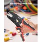 Εργαλείο πτύχωσης VEVOR, 0,25-6 mm² Εργαλείο σύσφιξης με καστάνια, Πένσα πτύχωσης ηλεκτρικού ακροδέκτη που εξοικονομεί εργασία με καθαρά μετρικά σημάδια & AWG, γρήγορη απελευθέρωση, ρυθμιζόμενη πίεση για πολλαπλούς ακροδέκτες
