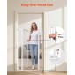 VEVOR Extra Tall Pet Gate για γάτες, 740-1050 mm Ρυθμιζόμενο πλάτος, 1420 mm High Dog Gate, με κιτ τοποθέτησης πίεσης και κιτ τοποθέτησης στον τοίχο, στενό διάκενο 33 mm, για σκάλες, πόρτες και σπίτι, λευκό
