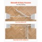 VEVOR Extra Tall Pet Gate για γάτες, 740-1050 mm Ρυθμιζόμενο πλάτος, 1420 mm High Dog Gate, με κιτ τοποθέτησης πίεσης και κιτ τοποθέτησης στον τοίχο, στενό διάκενο 33 mm, για σκάλες, πόρτες και σπίτι, λευκό
