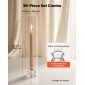 Κηροπήγια VEVOR Hurricane Σετ 36, Φ 65 x 350 χιλ. Ψηλός Clear Glass Κυλινδροθήκη Κηροπήγιο, Υψηλό Βοροπυριτικό Γυαλί, Αντιανεμική Προστασία για Γάμο, Τραπέζι Κεντρικό, Πάρτι, Διακόσμηση σπιτιού