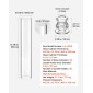Κηροπήγια VEVOR Hurricane Σετ 36, Φ 65 x 350 χιλ. Ψηλός Clear Glass Κυλινδροθήκη Κηροπήγιο, Υψηλό Βοροπυριτικό Γυαλί, Αντιανεμική Προστασία για Γάμο, Τραπέζι Κεντρικό, Πάρτι, Διακόσμηση σπιτιού