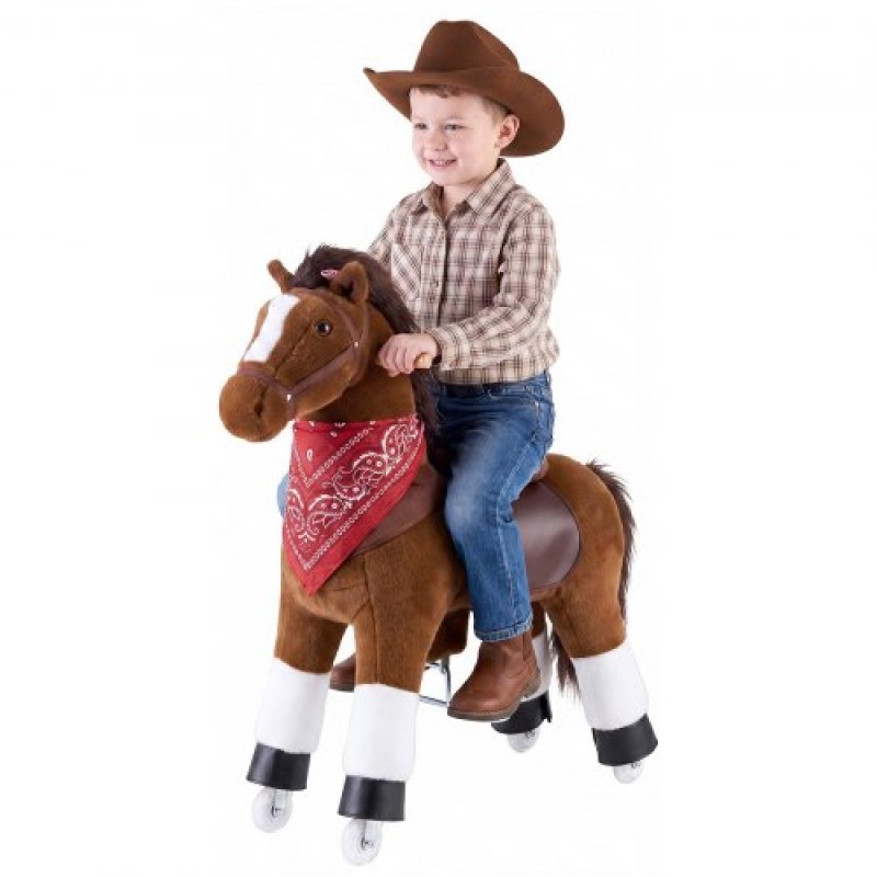 VEVOR Ride On Horse, Παιχνίδια με πόνυ ιππασίας για παιδιά, δεν απαιτείται μπαταρία, λείοι τροχοί με δακτύλιο ακινητοποίησης κατά της κύλισης, αναβαθμισμένο ανασηκωμένο κάθισμα, λαβές, ανθεκτικά πετάλια, μέγιστη χωρητικότητα 80 kg για ηλικίες 6+