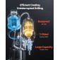 VEVOR Magnetic Drill, 1550W κινητήρας 50 mm Διάμετρος πυρήνα, 13000 N Magnetic Force, 0-550 RPM Μεταβλητή ταχύτητα, Φορητό ηλεκτρικό τρυπάνι Magnetic Magnetic Machine Drilling for Metal Surface, Home Improvement