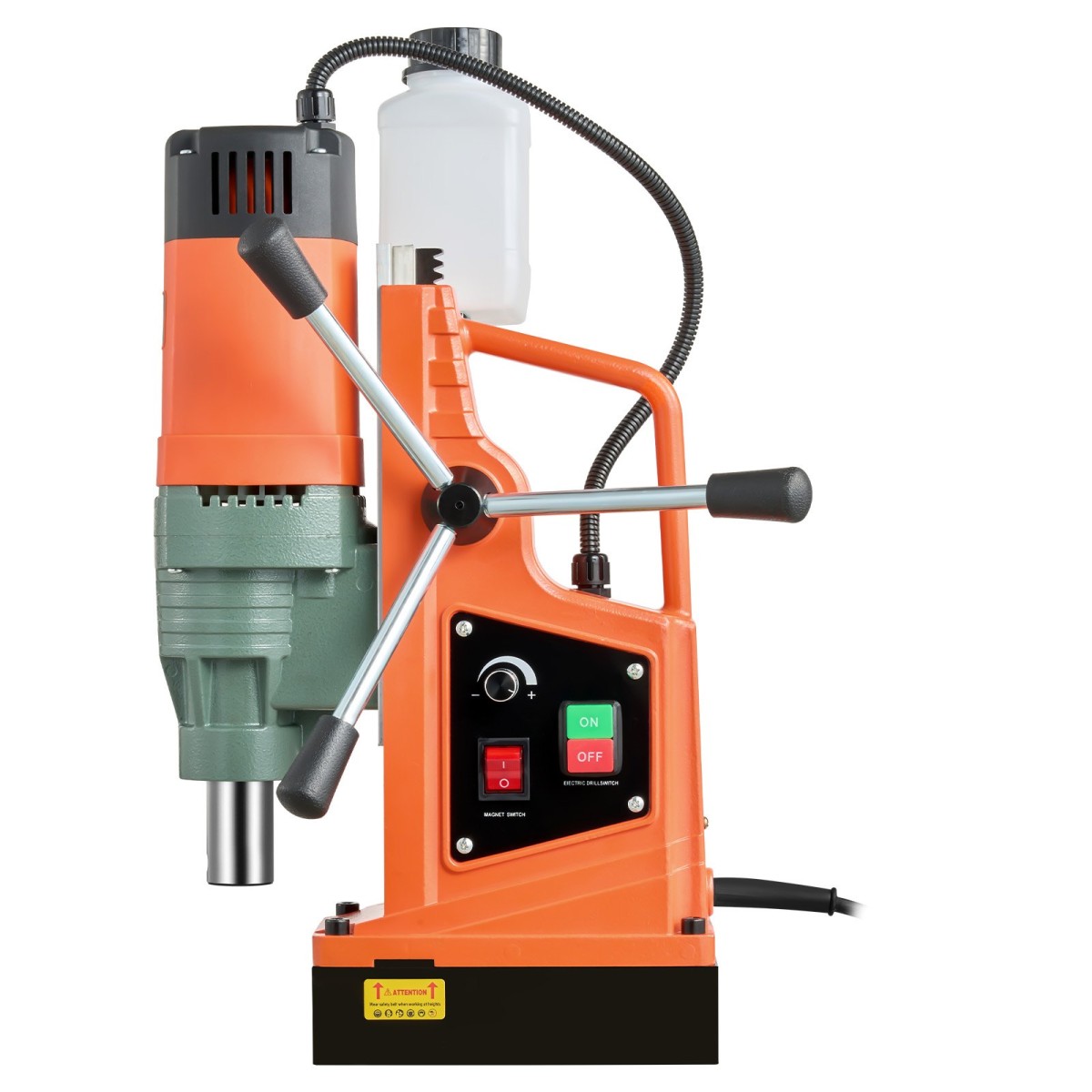 VEVOR Magnetic Drill, 1550W κινητήρας 50 mm Διάμετρος πυρήνα, 13000 N Magnetic Force, 0-550 RPM Μεταβλητή ταχύτητα, Φορητό ηλεκτρικό τρυπάνι Magnetic Magnetic Machine Drilling for Metal Surface, Home Improvement