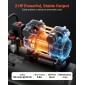 VEVOR 30L Air Compressor, 1,5KW Oil-free Tank Air Compressor, 126 L/min at 6,2 Bar, Max 8 Bar Pressure, Φορητό στους τροχούς για επισκευή αυτοκινήτων, Φούσκωμα ελαστικών, Βαφή με σπρέι, Καρφώματα ξυλουργικής