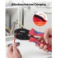 Εργαλείο πτύχωσης VEVOR, 2,5-6 mm² Σετ εργαλείων πτύχωσης ηλιακού συνδετήρα με καστάνια, σαφείς μετρικές σημάνσεις & AWG, με 10 ζεύγη ηλιακών βυσμάτων, 10 ζεύγη συνδέσμων καλωδίων, κλειδιά και θήκη αποθήκευσης