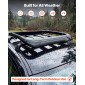 Καλάθι φορτίου VEVOR Roof Rack, 965 x 965 x 142 mm, Universal Heavy Duty Roof Top Carrier Basket, 68,04 kg Χωρητικότητα, Πάνω θήκη αποσκευών αυτοκινήτου παντός καιρού, προσαρμοσμένες ράβδους έως 3,54 x 1,97 ίντσες, για φορτηγό SUV