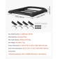 Καλάθι φορτίου VEVOR Roof Rack, 965 x 965 x 142 mm, Universal Heavy Duty Roof Top Carrier Basket, 68,04 kg Χωρητικότητα, Πάνω θήκη αποσκευών αυτοκινήτου παντός καιρού, προσαρμοσμένες ράβδους έως 3,54 x 1,97 ίντσες, για φορτηγό SUV