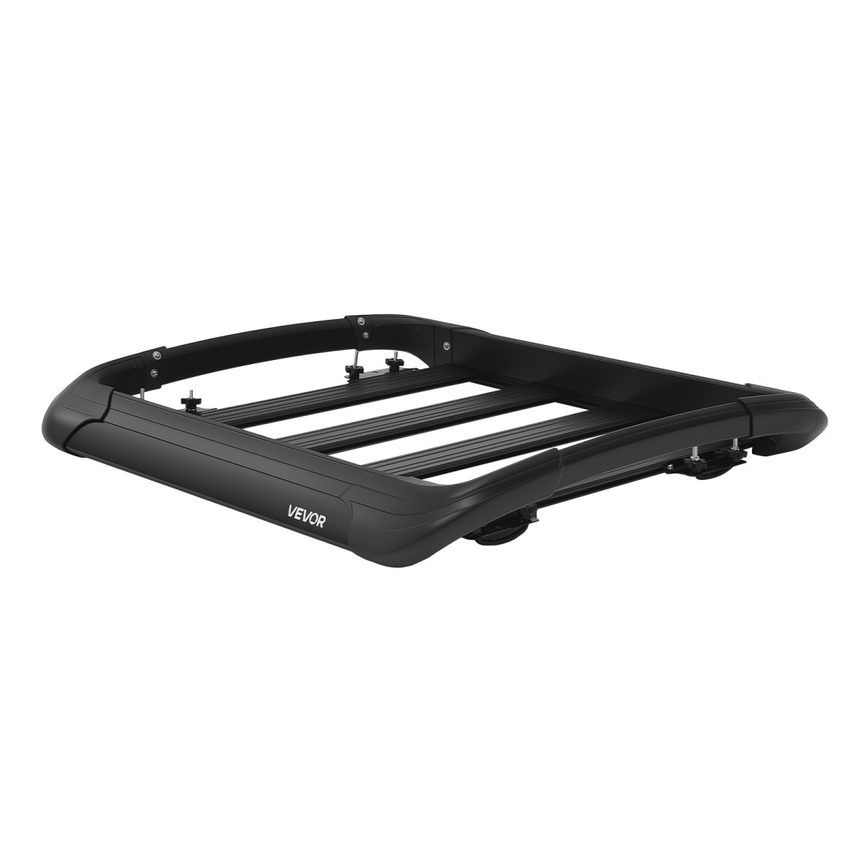 Καλάθι φορτίου VEVOR Roof Rack, 965 x 965 x 142 mm, Universal Heavy Duty Roof Top Carrier Basket, 68,04 kg Χωρητικότητα, Πάνω θήκη αποσκευών αυτοκινήτου παντός καιρού, προσαρμοσμένες ράβδους έως 3,54 x 1,97 ίντσες, για φορτηγό SUV