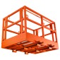 Πλατφόρμα εργασίας VEVOR Mesh Telehandler, 1817 x 1220 mm, Ανδρικό καλάθι ασφαλείας, χωρητικότητα 907,18 kg, Εξάρτημα τηλεχειρισμού περονοφόρου, Κλουβί ασφαλείας, Ανθρακούχο χάλυβα βαρέως τύπου, για τις περισσότερες εναέριες εργασίες Ανύψωση φορτωτή