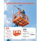 Πλατφόρμα εργασίας VEVOR Mesh Telehandler, 1817 x 1220 mm, Ανδρικό καλάθι ασφαλείας, χωρητικότητα 907,18 kg, Εξάρτημα τηλεχειρισμού περονοφόρου, Κλουβί ασφαλείας, Ανθρακούχο χάλυβα βαρέως τύπου, για τις περισσότερες εναέριες εργασίες Ανύψωση φορτωτή