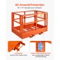 Πλατφόρμα εργασίας VEVOR Mesh Telehandler, 1817 x 1220 mm, Ανδρικό καλάθι ασφαλείας, χωρητικότητα 907,18 kg, Εξάρτημα τηλεχειρισμού περονοφόρου, Κλουβί ασφαλείας, Ανθρακούχο χάλυβα βαρέως τύπου, για τις περισσότερες εναέριες εργασίες Ανύψωση φορτωτή