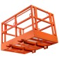 Πλατφόρμα εργασίας VEVOR Mesh Telehandler, 1817 x 1220 mm, Ανδρικό καλάθι ασφαλείας, χωρητικότητα 907,18 kg, Εξάρτημα τηλεχειρισμού περονοφόρου, Κλουβί ασφαλείας, Ανθρακούχο χάλυβα βαρέως τύπου, για τις περισσότερες εναέριες εργασίες Ανύψωση φορτωτή