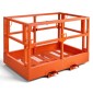 Πλατφόρμα εργασίας VEVOR Mesh Telehandler, 1817 x 1220 mm, Ανδρικό καλάθι ασφαλείας, χωρητικότητα 907,18 kg, Εξάρτημα τηλεχειρισμού περονοφόρου, Κλουβί ασφαλείας, Ανθρακούχο χάλυβα βαρέως τύπου, για τις περισσότερες εναέριες εργασίες Ανύψωση φορτωτή