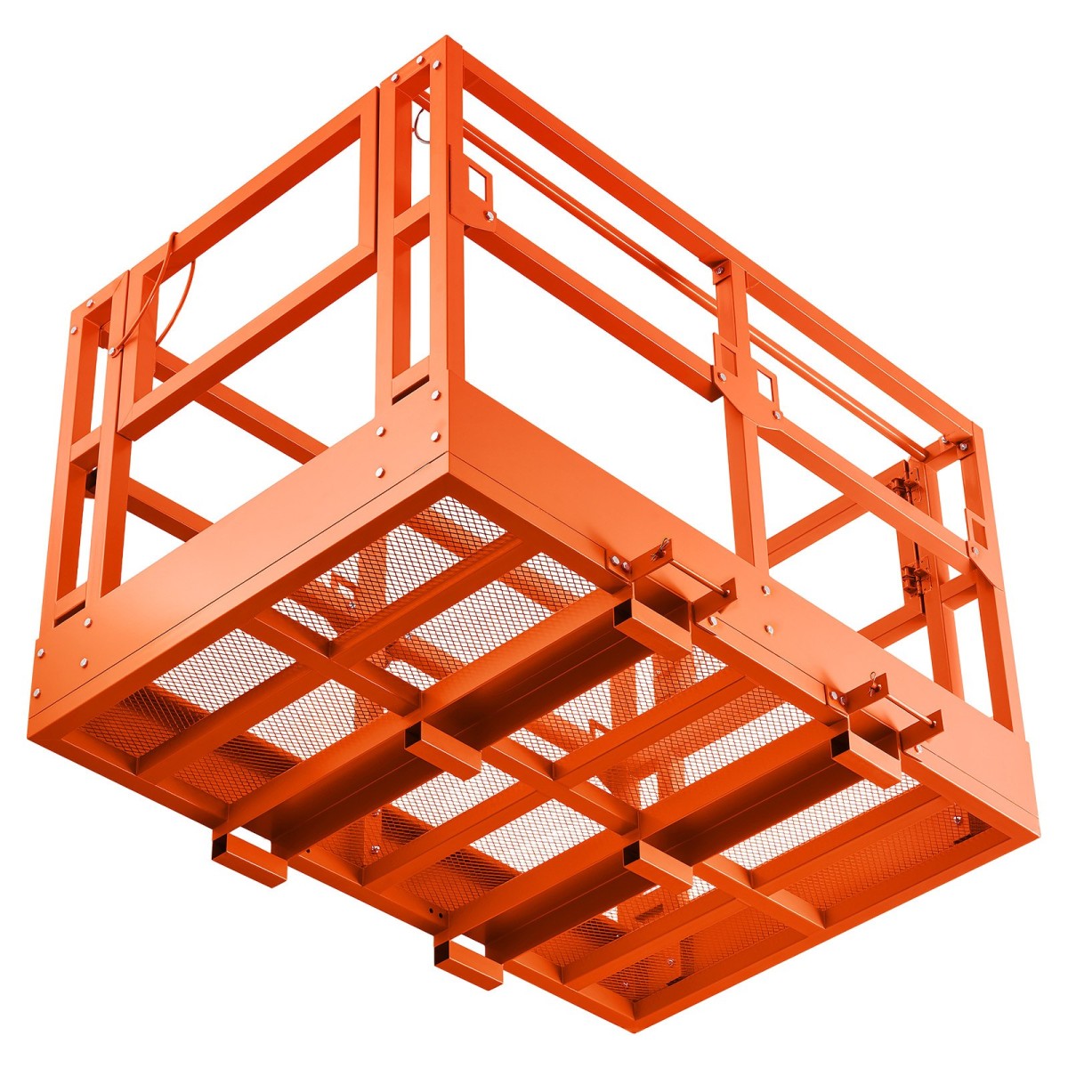 Πλατφόρμα εργασίας VEVOR Mesh Telehandler, 1817 x 1220 mm, Ανδρικό καλάθι ασφαλείας, χωρητικότητα 907,18 kg, Εξάρτημα τηλεχειρισμού περονοφόρου, Κλουβί ασφαλείας, Ανθρακούχο χάλυβα βαρέως τύπου, για τις περισσότερες εναέριες εργασίες Ανύψωση φορτωτή