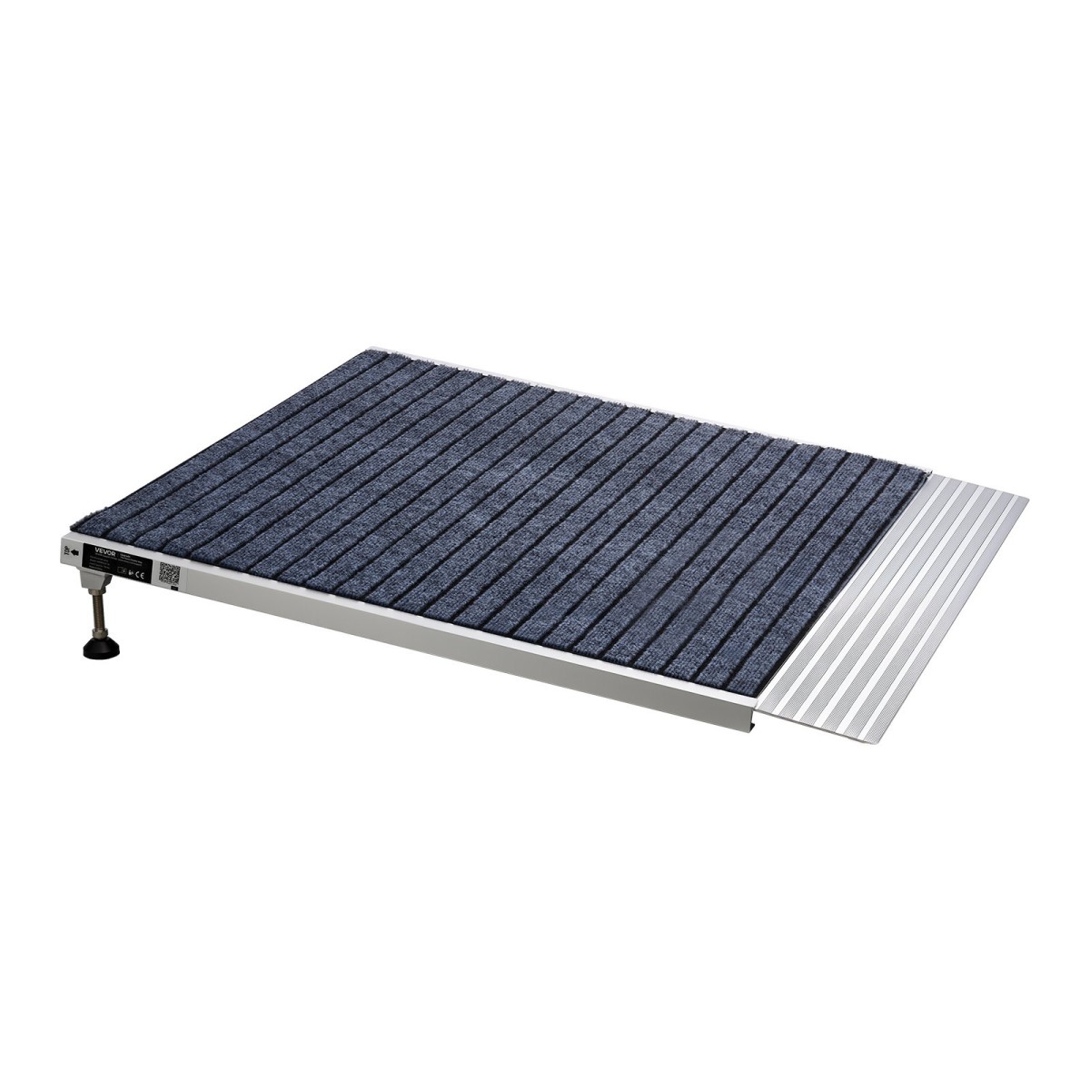 VEVOR ράμπα κατωφλίου για πόρτες, 915 x 915 mm, ράμπα αναπηρικής πολυθρόνας πλατφόρμας από αλουμίνιο με ρυθμιζόμενο ύψος, αντιολισθητικές ράμπες κατωφλίου πόρτας, χωρητικότητα φόρτωσης 317,5 kg, για σκαλοπάτια στο σπίτι, αναπηρικά αμαξίδια, περιπατητές