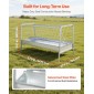 VEVOR Livestock Hay Feeder, 2 σε 1 Grain & Hay Feeder, Χωρητικότητα 300L, 147 cm Μήκος Τροφοδοσία Κατσίκας με Βαθύτερη Ταϊφή, Χάλυβας Σιτηροθήκης βαρέως τύπου για πρόβατα, φάρμες, σιταποθήκες αλόγων, αυλές