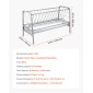 VEVOR Livestock Hay Feeder, 2 σε 1 Grain & Hay Feeder, Χωρητικότητα 300L, 147 cm Μήκος Τροφοδοσία Κατσίκας με Βαθύτερη Ταϊφή, Χάλυβας Σιτηροθήκης βαρέως τύπου για πρόβατα, φάρμες, σιταποθήκες αλόγων, αυλές