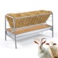 VEVOR Livestock Hay Feeder, 2 σε 1 Grain & Hay Feeder, Χωρητικότητα 300L, 147 cm Μήκος Τροφοδοσία Κατσίκας με Βαθύτερη Ταϊφή, Χάλυβας Σιτηροθήκης βαρέως τύπου για πρόβατα, φάρμες, σιταποθήκες αλόγων, αυλές