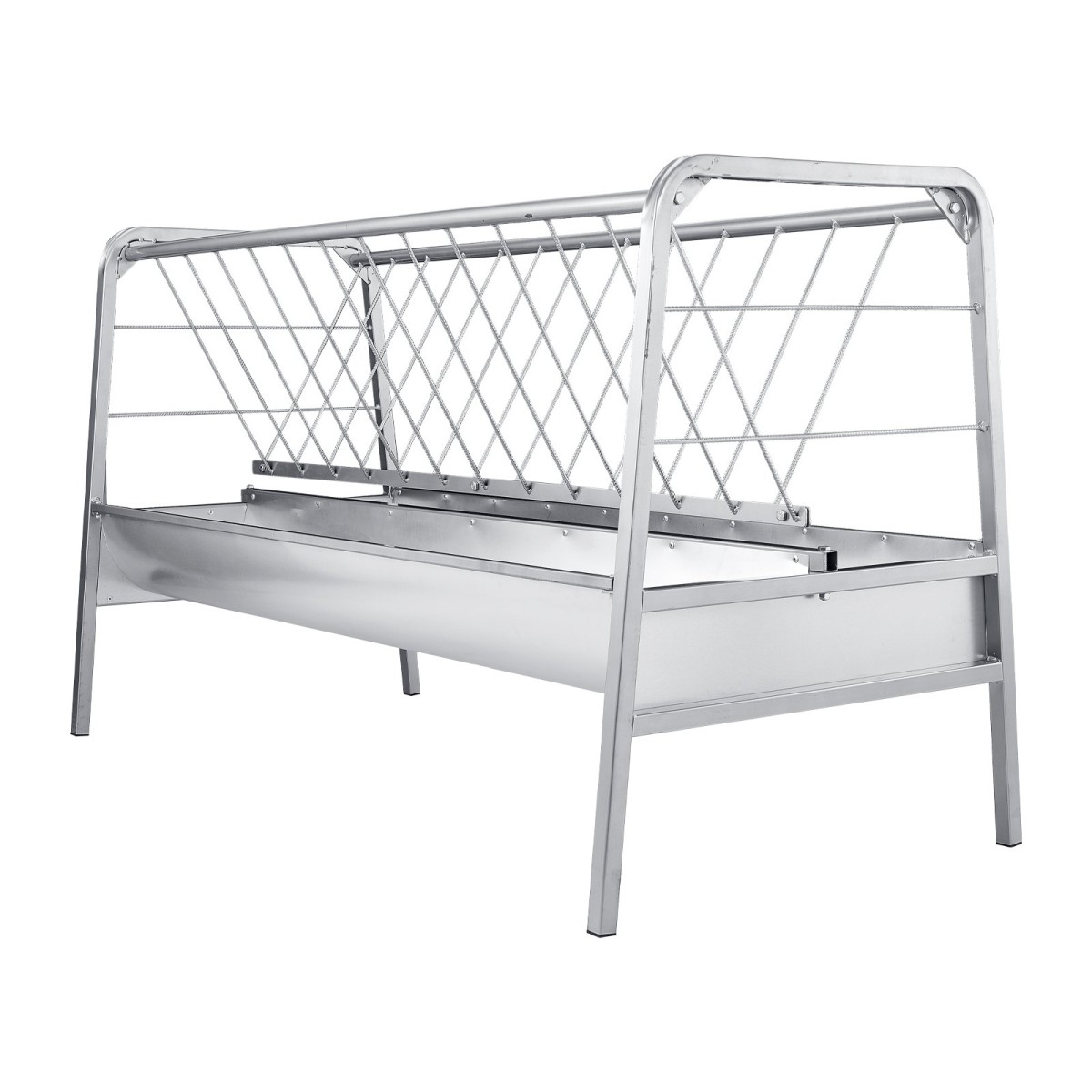 VEVOR Livestock Hay Feeder, 2 σε 1 Grain & Hay Feeder, Χωρητικότητα 300L, 147 cm Μήκος Τροφοδοσία Κατσίκας με Βαθύτερη Ταϊφή, Χάλυβας Σιτηροθήκης βαρέως τύπου για πρόβατα, φάρμες, σιταποθήκες αλόγων, αυλές