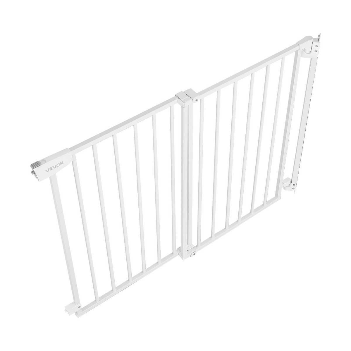 VEVOR Baby Gate για σκάλες, 720-1085 mm Ρυθμιζόμενο πλάτος, 760 mm High Dog Gate, Χωρίς κάτω μπάρα, Λειτουργία με το ένα χέρι, Εύκολη εγκατάσταση διάτρησης με κιτ υλικού, για σκάλες, πόρτες, σπίτι, λευκό