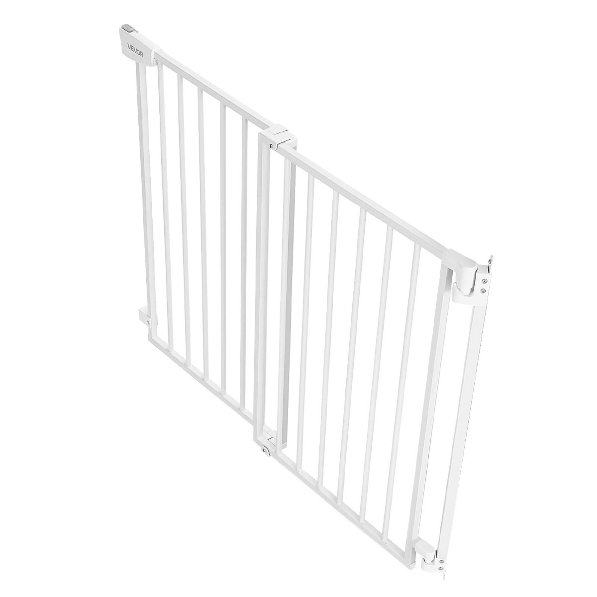 VEVOR Baby Gate για σκάλες, 720-1085 mm Ρυθμιζόμενο πλάτος, 760 mm High Dog Gate, Χωρίς κάτω μπάρα, Λειτουργία με το ένα χέρι, Εύκολη εγκατάσταση διάτρησης με κιτ υλικού, για σκάλες, πόρτες, σπίτι, λευκό