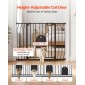 VEVOR Baby Gate για σκάλες, 75-111 cm Ρυθμιζόμενο πλάτος, Baby Gate με ρυθμιζόμενη πόρτα γάτας, με κιτ τοποθέτησης πίεσης και κιτ επιτοίχιας βάσης, Secure μεταλλική πόρτα για κατοικίδια για σκάλες, πόρτες και σπίτι, μαύρο