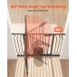 VEVOR Baby Gate για σκάλες, 75-111 cm Ρυθμιζόμενο πλάτος, Baby Gate με ρυθμιζόμενη πόρτα γάτας, με κιτ τοποθέτησης πίεσης και κιτ επιτοίχιας βάσης, Secure μεταλλική πόρτα για κατοικίδια για σκάλες, πόρτες και σπίτι, μαύρο