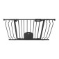VEVOR Baby Gate για σκάλες, 75-111 cm Ρυθμιζόμενο πλάτος, Baby Gate με ρυθμιζόμενη πόρτα γάτας, με κιτ τοποθέτησης πίεσης και κιτ επιτοίχιας βάσης, Secure μεταλλική πόρτα για κατοικίδια για σκάλες, πόρτες και σπίτι, μαύρο