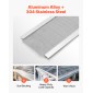 VEVOR Gutter Gutter, κάλυμμα υδρορροής αλουμινίου 152,4 mm με μικροπλέγμα από ανοξείδωτο χάλυβα, βαρέως τύπου μήκους 14,63 m, πάχος 1,02 mm, προστατευτικό φύλλου για συντρίμμια και πευκοβελόνες, Easy DIY, Περιλαμβάνονται βίδες, 12 ΤΕΜ.