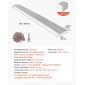 VEVOR Gutter Gutter, κάλυμμα υδρορροής αλουμινίου 152,4 mm με μικροπλέγμα από ανοξείδωτο χάλυβα, βαρέως τύπου μήκους 14,63 m, πάχος 1,02 mm, προστατευτικό φύλλου για συντρίμμια και πευκοβελόνες, Easy DIY, Περιλαμβάνονται βίδες, 12 ΤΕΜ.