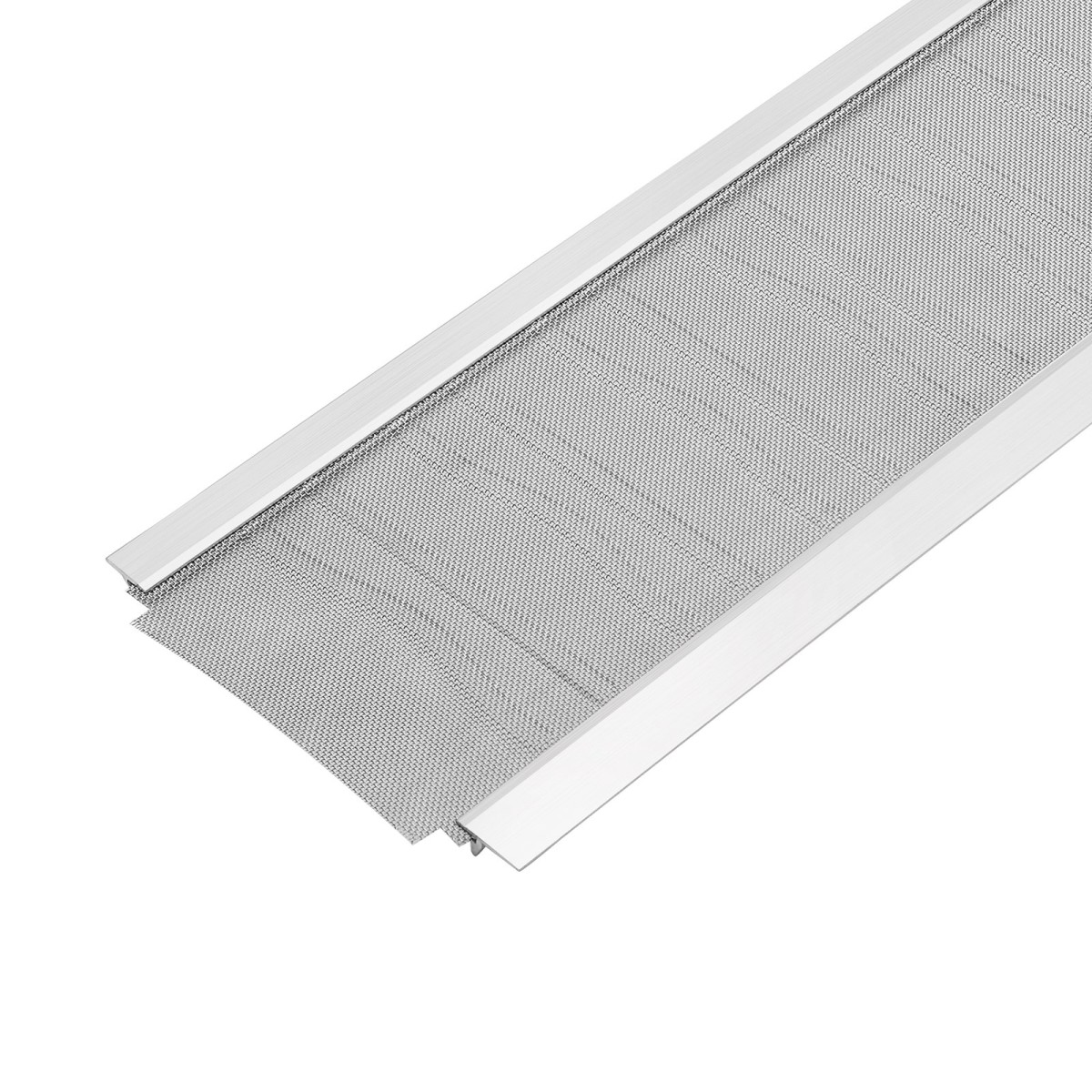 VEVOR Gutter Gutter, κάλυμμα υδρορροής αλουμινίου 152,4 mm με μικροπλέγμα από ανοξείδωτο χάλυβα, βαρέως τύπου μήκους 14,63 m, πάχος 1,02 mm, προστατευτικό φύλλου για συντρίμμια και πευκοβελόνες, Easy DIY, Περιλαμβάνονται βίδες, 12 ΤΕΜ.