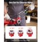 VEVOR Ratchet Pipe Threader Kit με 3 μήτρες, 1/2" BSPT, 3/4" BSPT, 1" BSPT Manual Ratcheting Pipe Threading Tool, Portable Pipes Threader set with Toolbox for υδραυλική εγκατάσταση και επισκευή