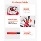 VEVOR Ratchet Pipe Threader Kit με 3 μήτρες, 1/2" BSPT, 3/4" BSPT, 1" BSPT Manual Ratcheting Pipe Threading Tool, Portable Pipes Threader set with Toolbox for υδραυλική εγκατάσταση και επισκευή