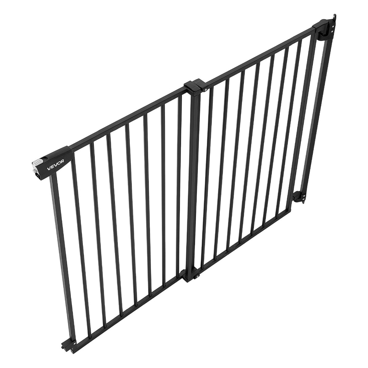 VEVOR Baby Gate for Stairs, 778-1210 mm Ρυθμιζόμενο πλάτος, 920 mm High Dog Gate, No Bottom Bar, Λειτουργία με το ένα χέρι, Εύκολη εγκατάσταση διάτρησης με κιτ υλικού, για σκάλες, πόρτες, σπίτι, μαύρο