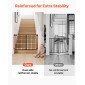 VEVOR Baby Gate for Stairs, 778-1210 mm Ρυθμιζόμενο πλάτος, 920 mm High Dog Gate, No Bottom Bar, Λειτουργία με το ένα χέρι, Εύκολη εγκατάσταση διάτρησης με κιτ υλικού, για σκάλες, πόρτες, σπίτι, μαύρο