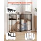 VEVOR Baby Gate for Stairs, 778-1210 mm Ρυθμιζόμενο πλάτος, 920 mm High Dog Gate, No Bottom Bar, Λειτουργία με το ένα χέρι, Εύκολη εγκατάσταση διάτρησης με κιτ υλικού, για σκάλες, πόρτες, σπίτι, μαύρο