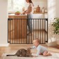 VEVOR Baby Gate for Stairs, 778-1210 mm Ρυθμιζόμενο πλάτος, 920 mm High Dog Gate, No Bottom Bar, Λειτουργία με το ένα χέρι, Εύκολη εγκατάσταση διάτρησης με κιτ υλικού, για σκάλες, πόρτες, σπίτι, μαύρο