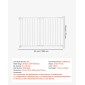 VEVOR Baby Gate για σκάλες, 670-1080 mm Ρυθμιζόμενο πλάτος, 715 mm High Dog Gate, Χωρίς κάτω μπάρα, Λειτουργία με το ένα χέρι, Εύκολη εγκατάσταση διάτρησης με κιτ υλικού, για σκάλες, πόρτες και σπίτι