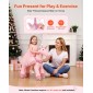 VEVOR Ride On Horse, Παιχνίδια ιππασίας Pink Unicorn για παιδιά, Δεν απαιτείται μπαταρία, λείοι τροχοί με αντιστρεπτικό δακτύλιο, αναβαθμισμένο ανασηκωμένο κάθισμα, λαβές, πεντάλ, μέγιστη χωρητικότητα 50 kg για ηλικίες 3-8