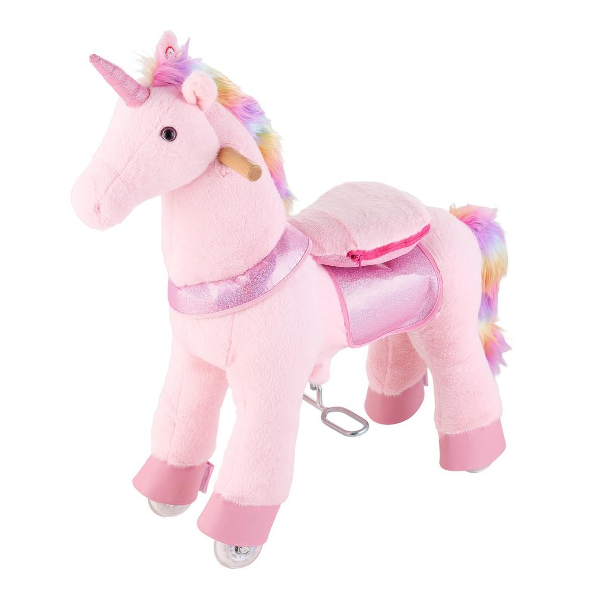 VEVOR Ride On Horse, Παιχνίδια ιππασίας Pink Unicorn για παιδιά, Δεν απαιτείται μπαταρία, λείοι τροχοί με αντιστρεπτικό δακτύλιο, αναβαθμισμένο ανασηκωμένο κάθισμα, λαβές, πεντάλ, μέγιστη χωρητικότητα 50 kg για ηλικίες 3-8
