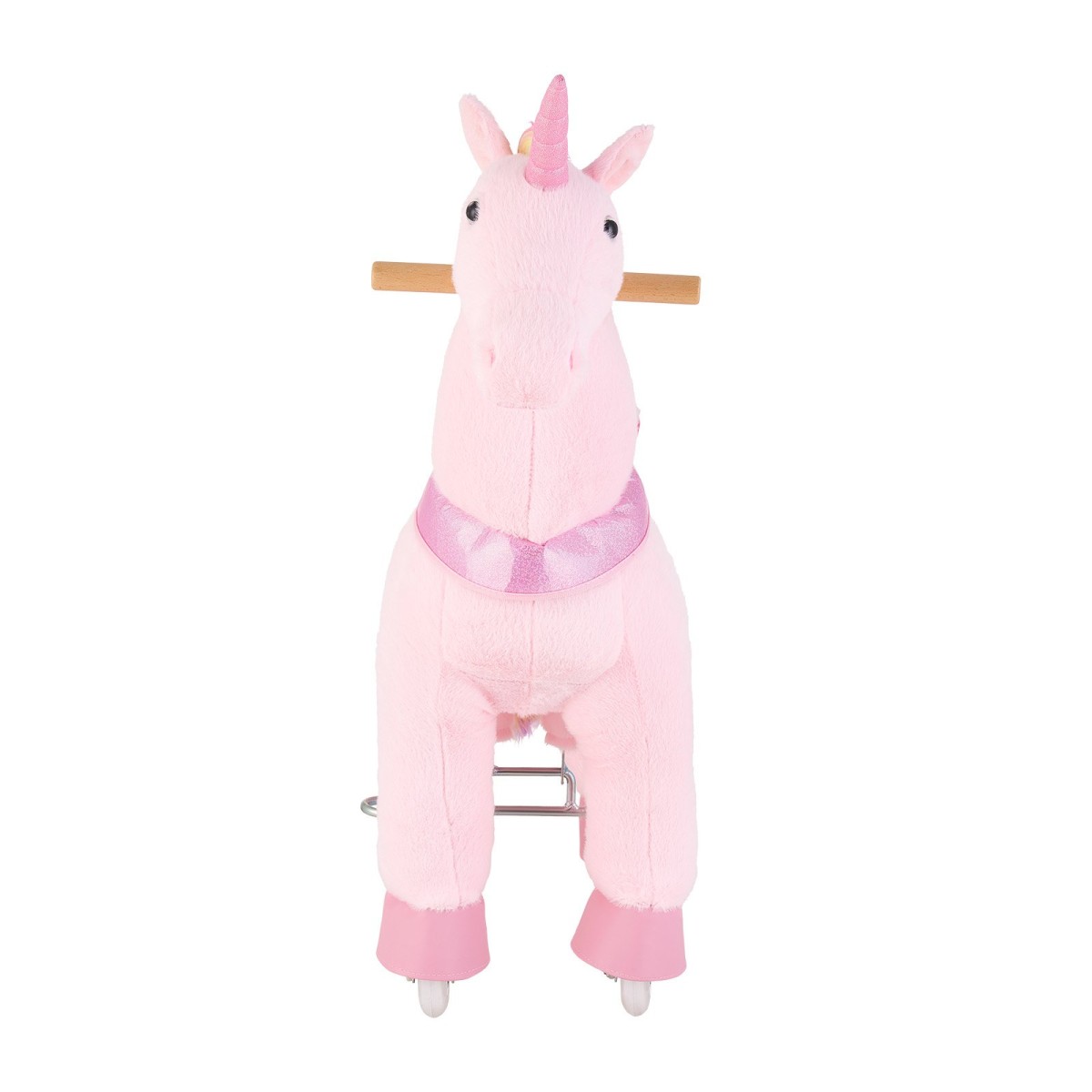 VEVOR Ride On Horse, Παιχνίδια ιππασίας Pink Unicorn για παιδιά, Δεν απαιτείται μπαταρία, λείοι τροχοί με αντιστρεπτικό δακτύλιο, αναβαθμισμένο ανασηκωμένο κάθισμα, λαβές, πεντάλ, μέγιστη χωρητικότητα 50 kg για ηλικίες 3-8